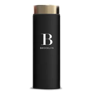 "Le Baton" Travel Bottle - Matte Black with Gold - Modern Serif Initial Printing