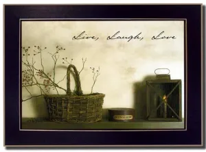 "Live, Laugh and Love" By Billy Jacobs, Printed Wall Art 14x10