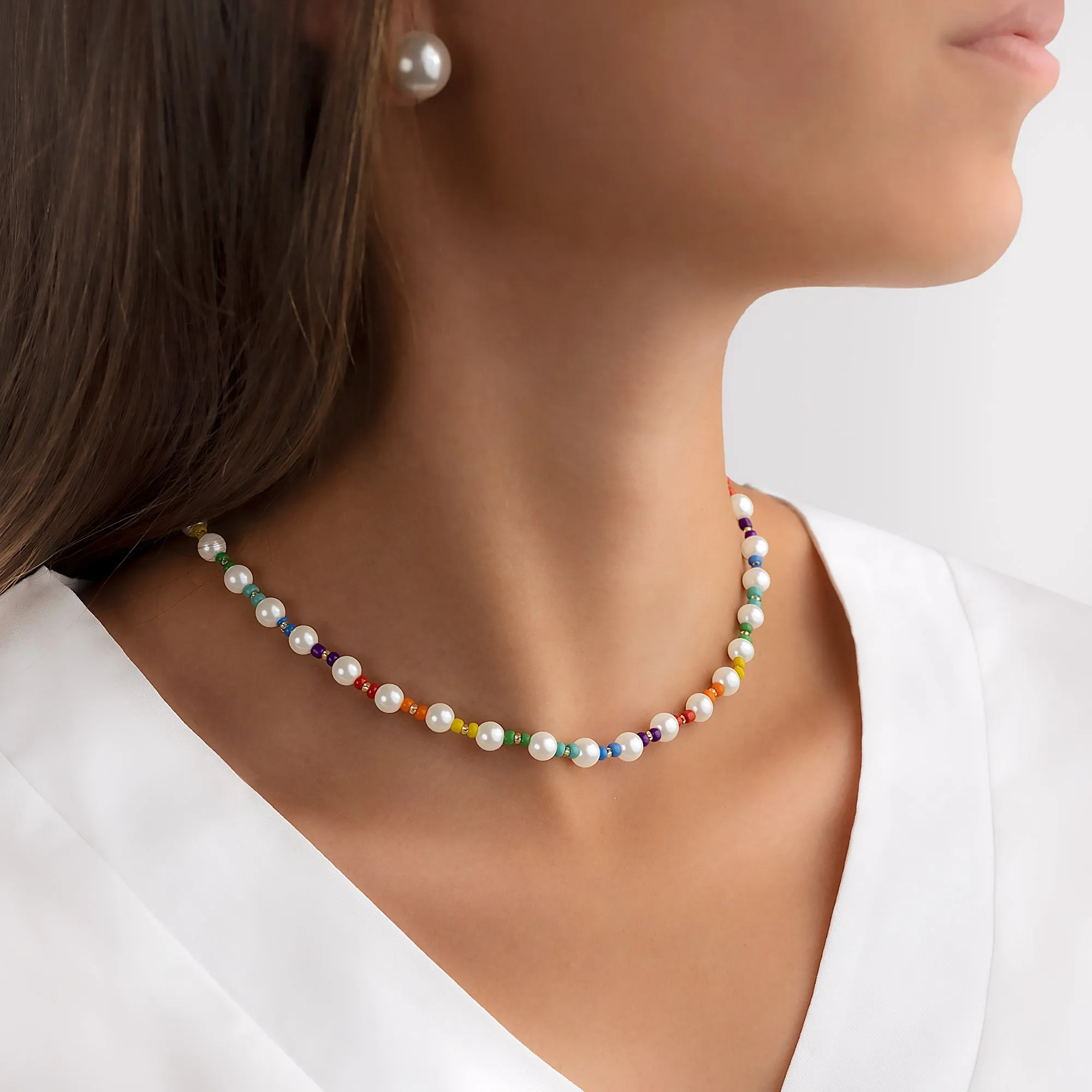 "Multicolour Pearls" Necklace