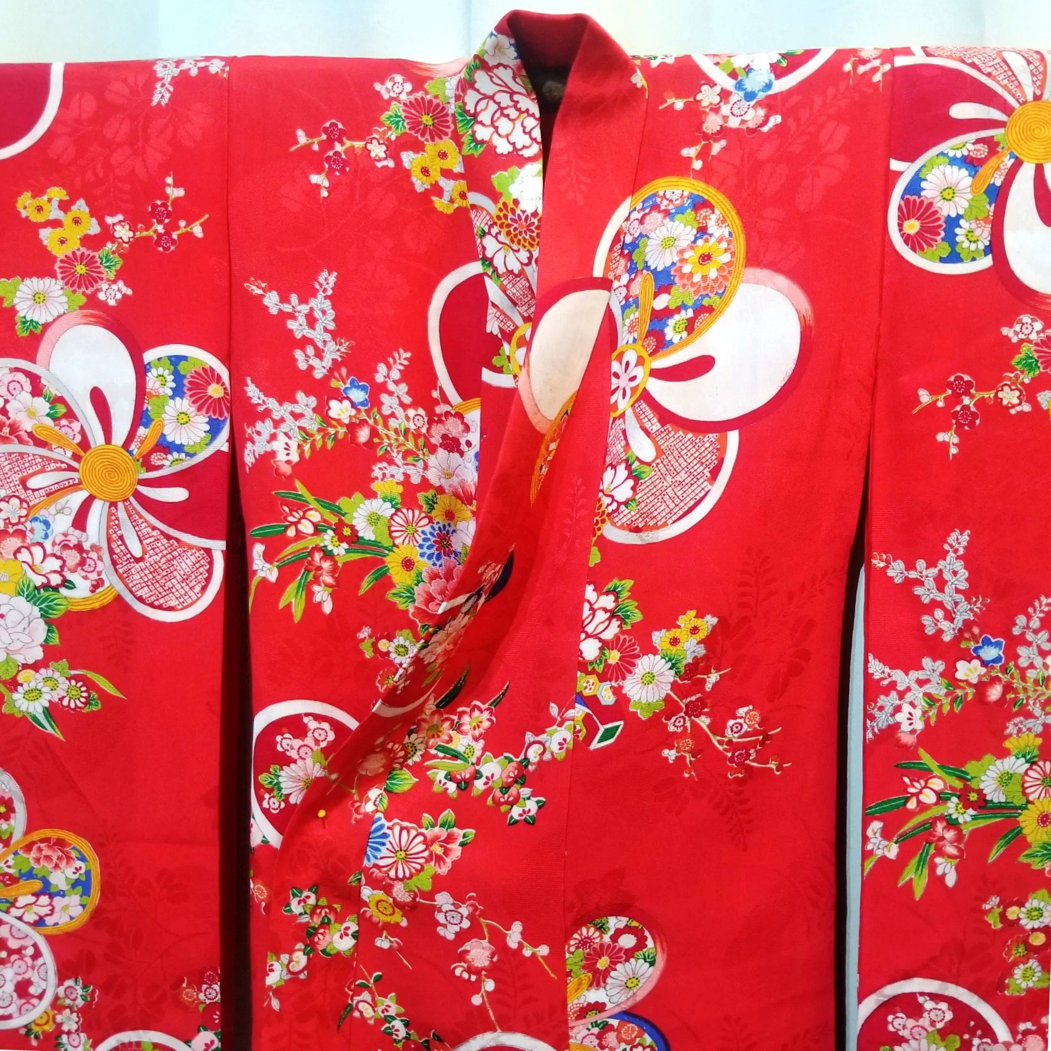 "Pinwheel Blossoms" Vintage Girl's Kimono