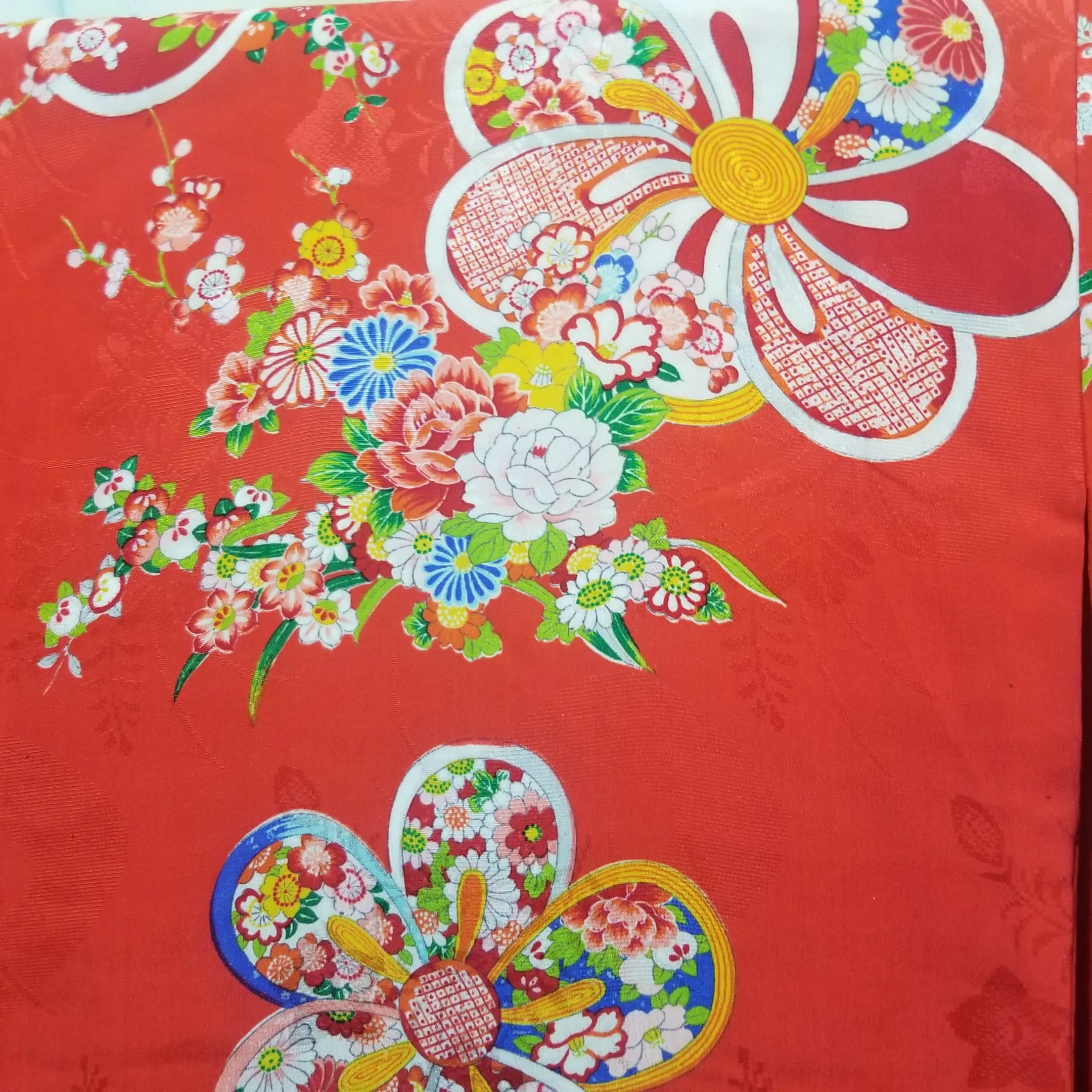 "Pinwheel Blossoms" Vintage Girl's Kimono