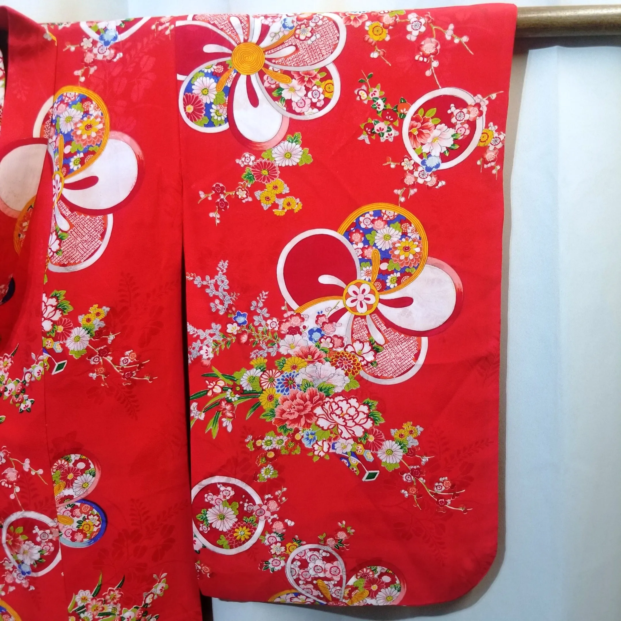 "Pinwheel Blossoms" Vintage Girl's Kimono