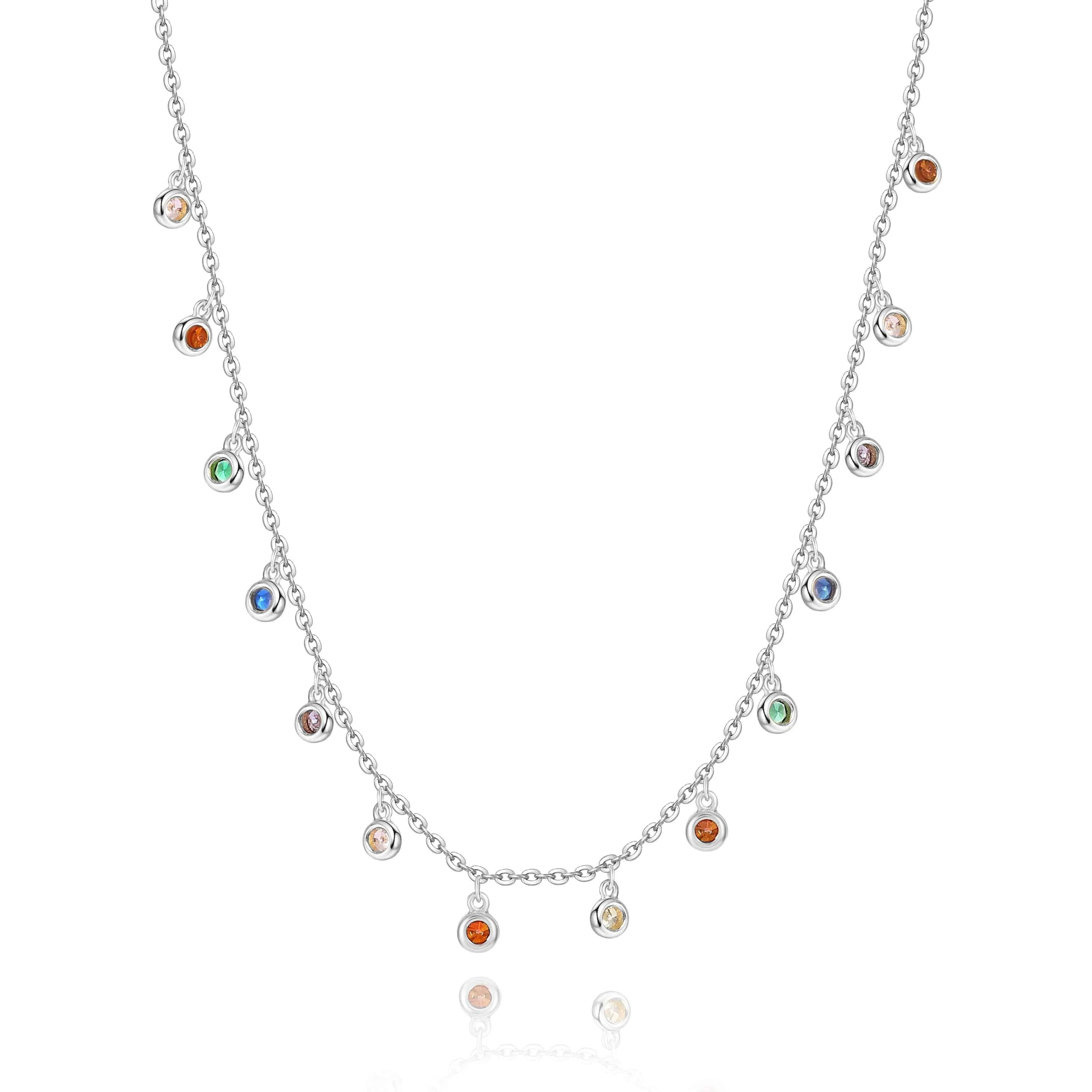 "Rainbow" Necklace /Rose gold