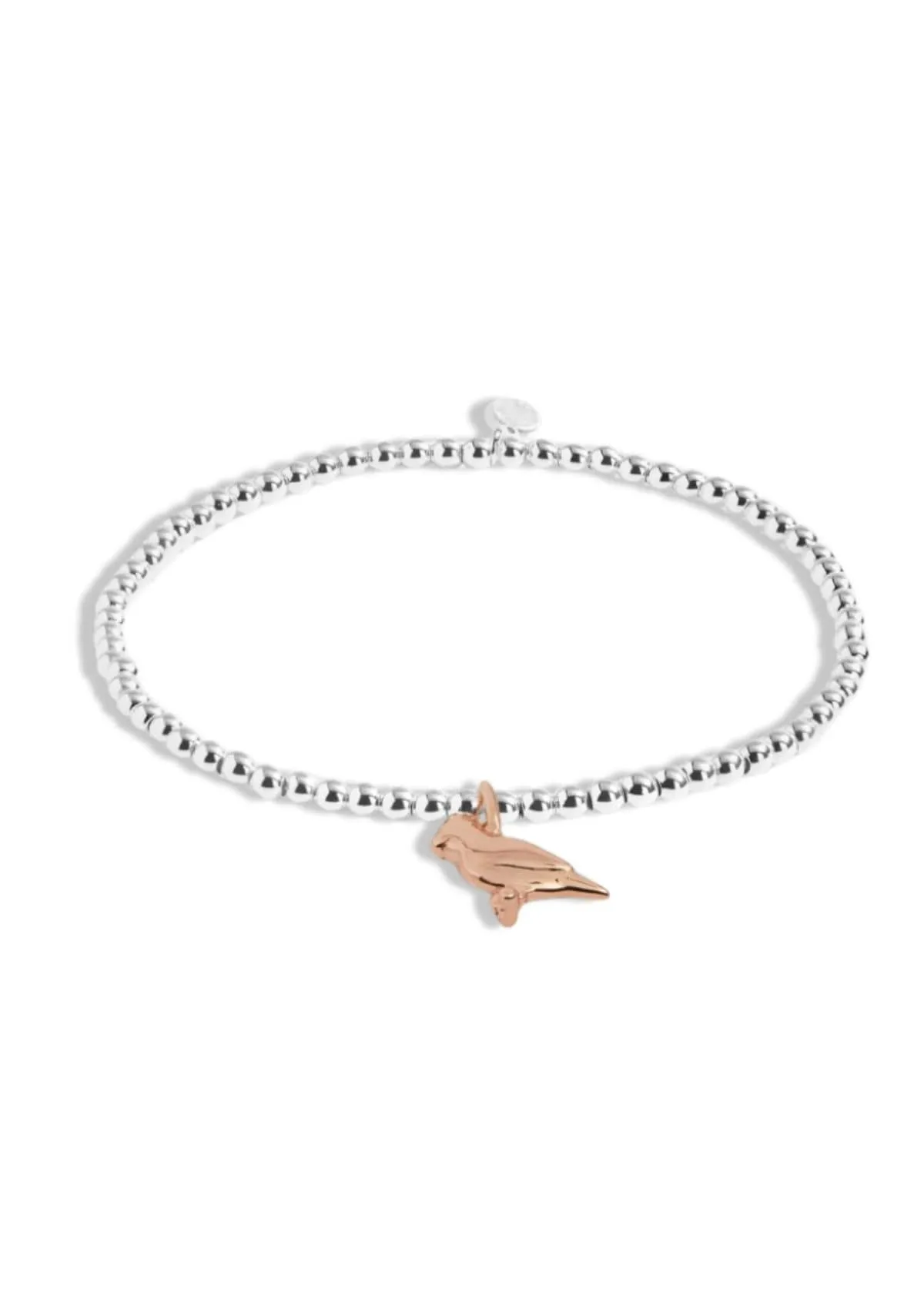 "Red Cardinal" Silver Stretch Bracelet