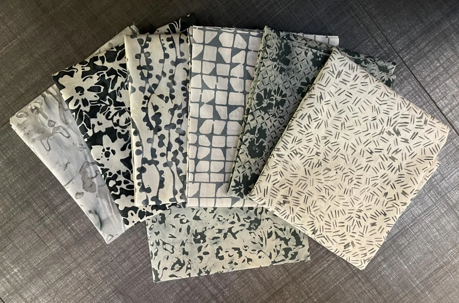 "Silver Serenade" Gray Batik Fat Quarter Bundle - 7 Shades of Sophistication