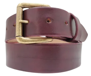 "The Office" Oxblood Casual Leather Belt