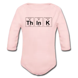 "ThInK" (black) - Baby Long Sleeve One Piece