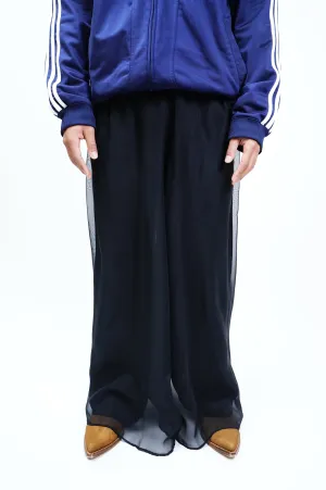 "UNKNOWN" -Double Layer Polyester Wide Easy Pants-