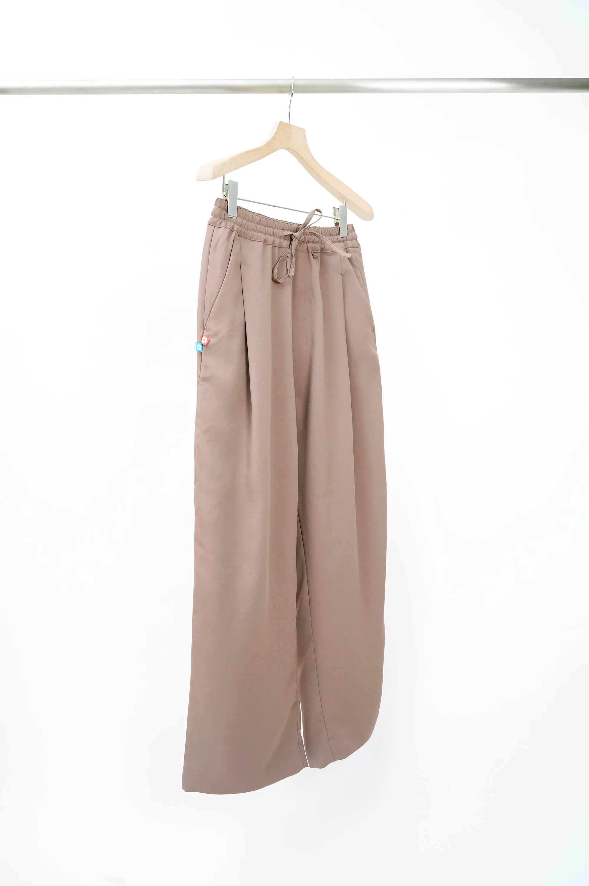 "VANDY THE PINK" -Polyester Wide Easy Pants-