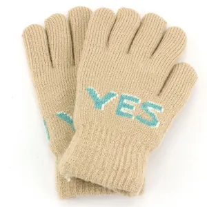 "Yes" Thick Gloves - Beige