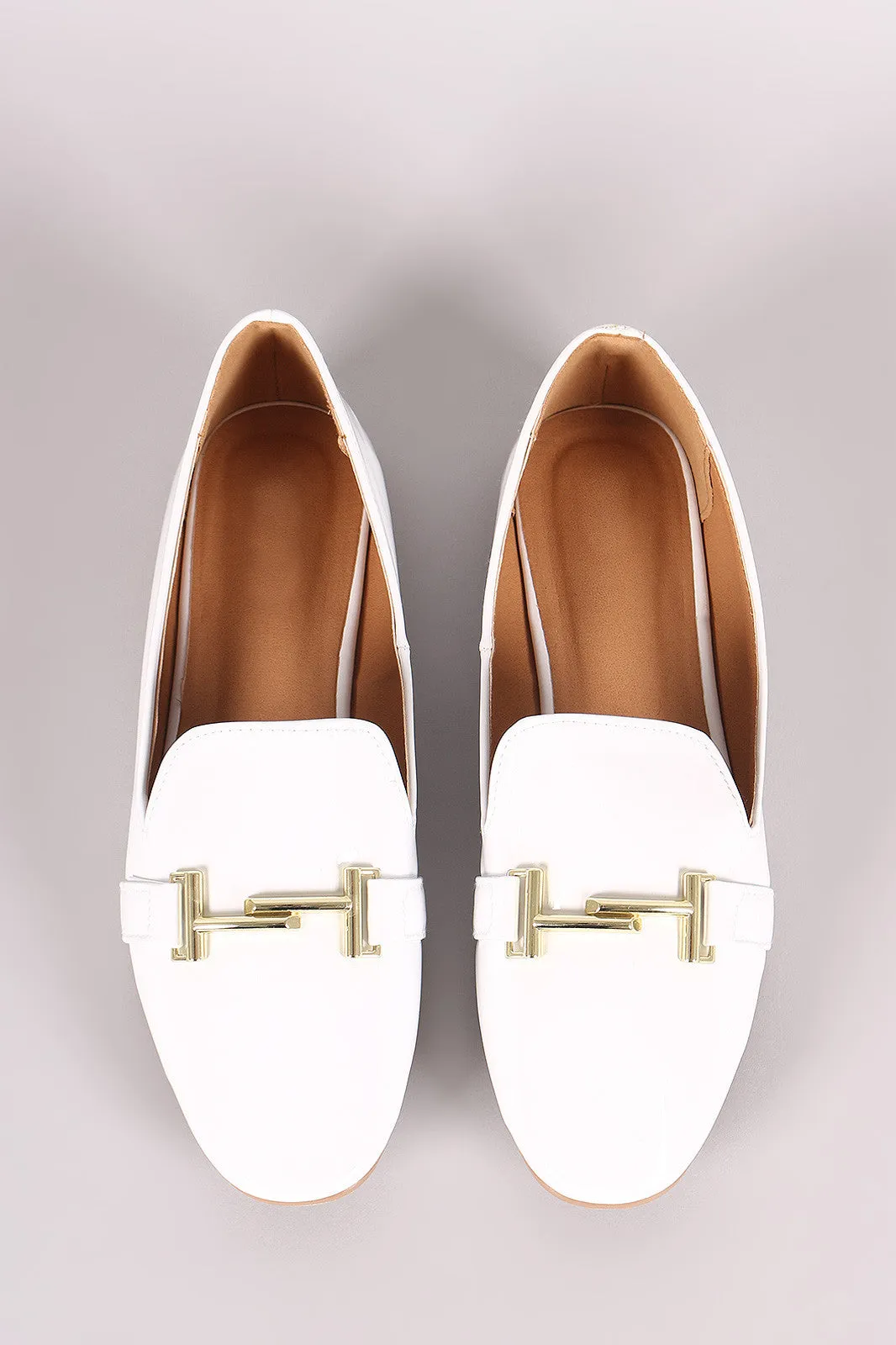 Qupid Patent Horsebit Loafer Flat