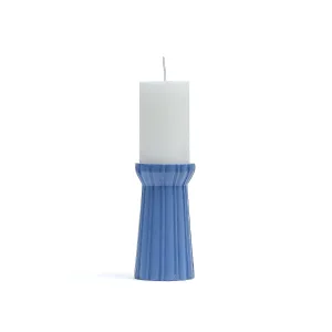 Qutub  Azure Blue Candle Stand - M