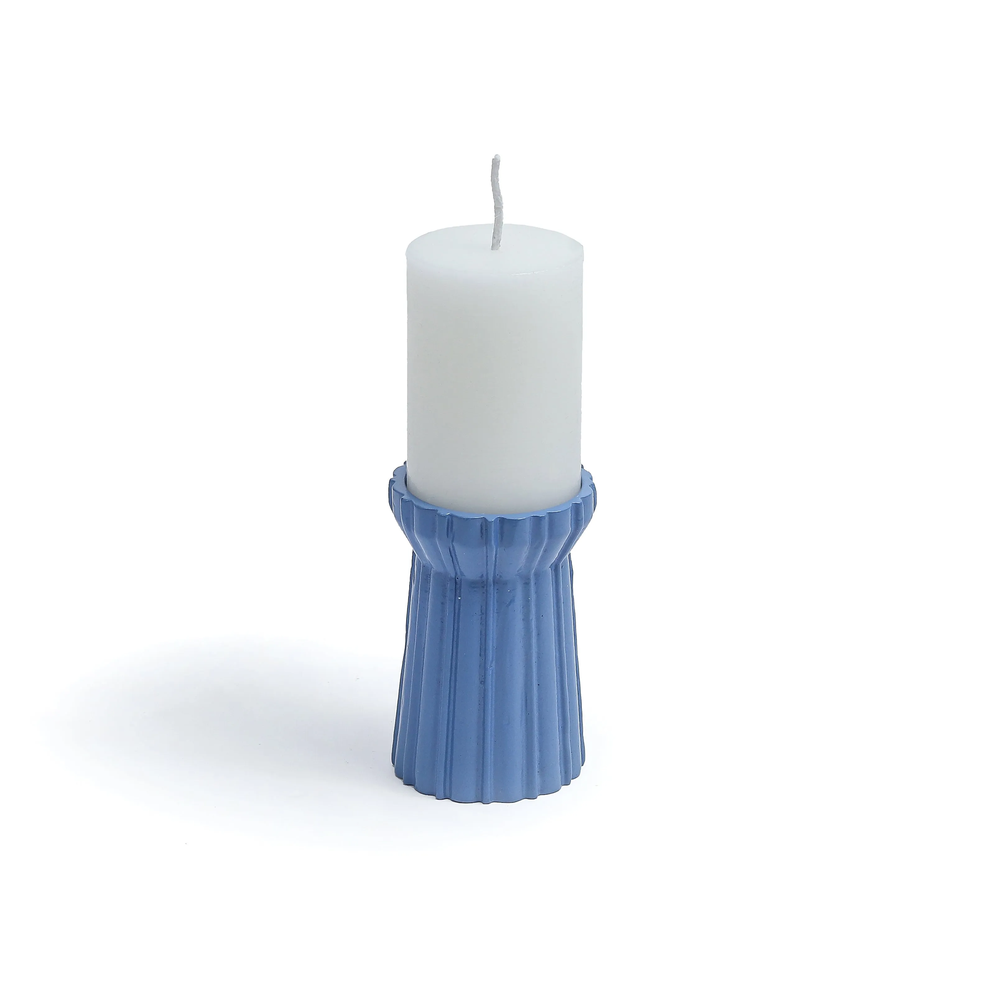 Qutub  Azure Blue Candle Stand - S