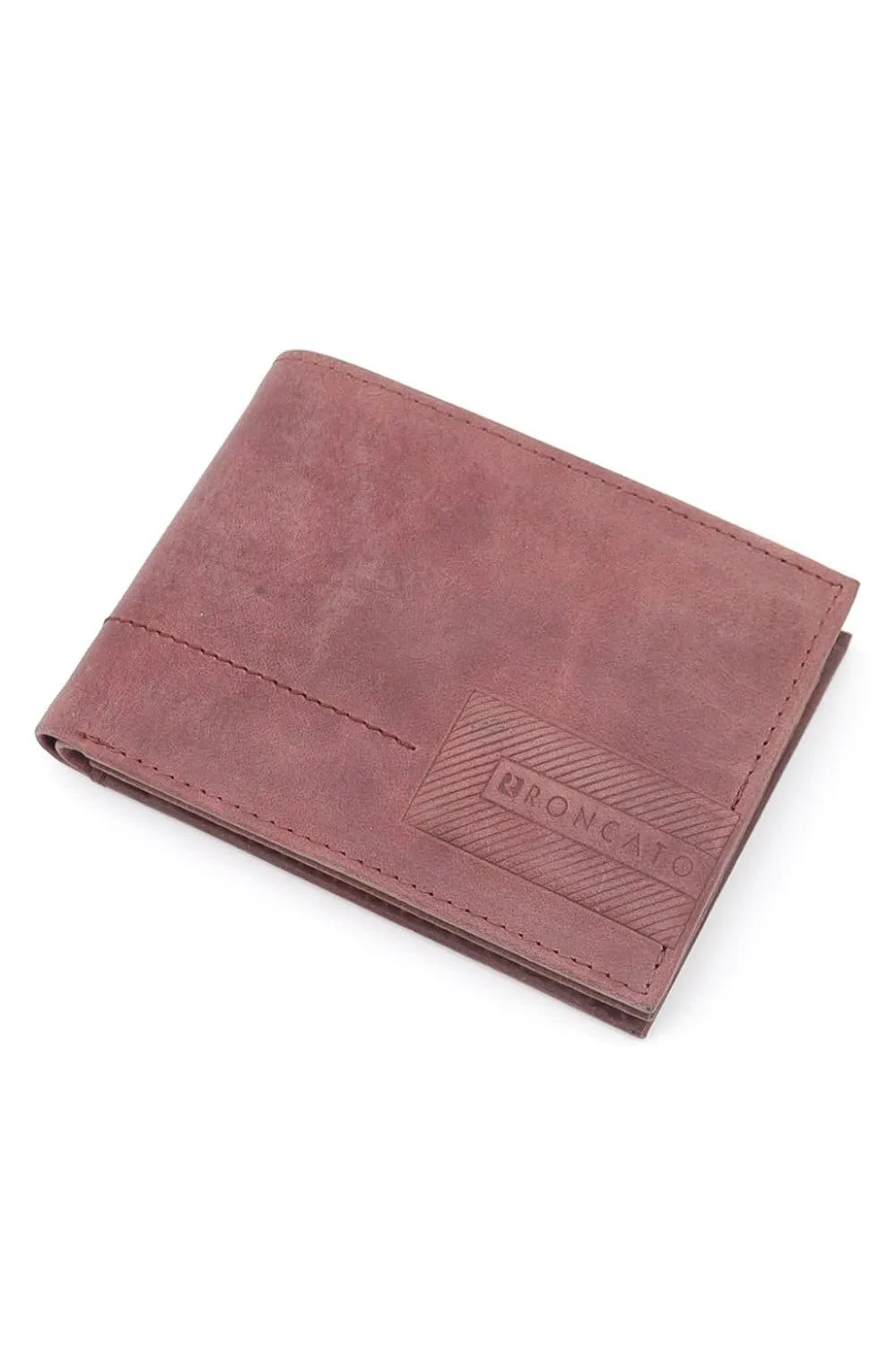 R Roncato Men's Wallet in Nappa Leather, Equipped With Coin Purse, Document Holder in Card Format, Card Holder, Red