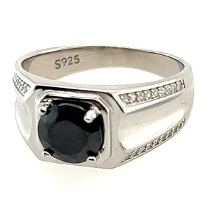 R291 Black CZ Ring