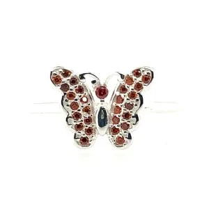 R318 Butterfly CZ Red Ring