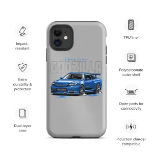 R34 Godzilla Premium Car Culture iPhone Case