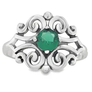 R528 Green Stone Elegant Design Ring