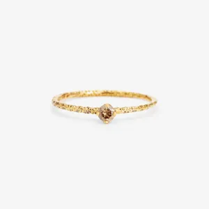 R9002BR | 3mm Brown Diamond Homespun Solitaire Ring