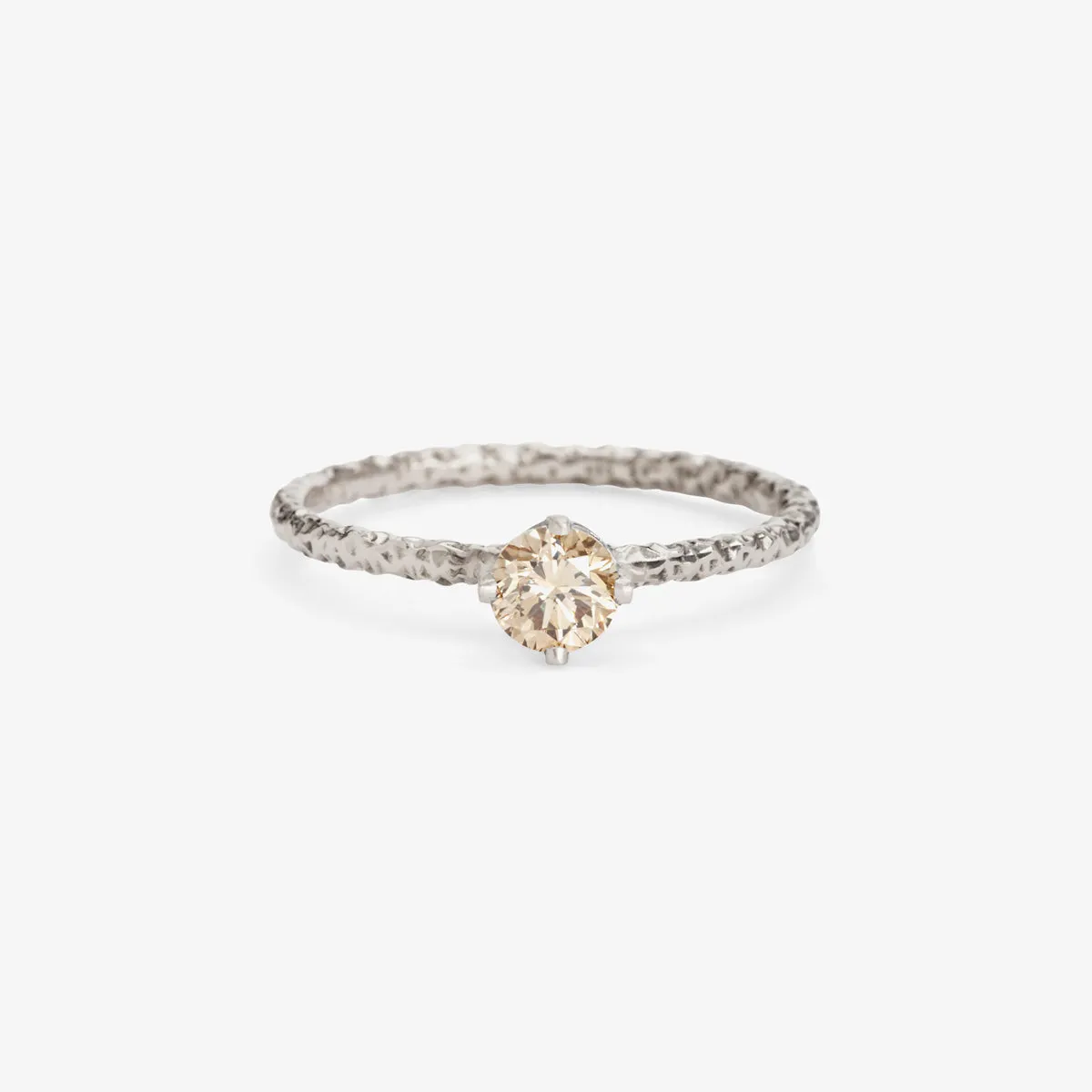 R9005BR | 4.5mm Brown Diamond Homespun Solitaire Ring