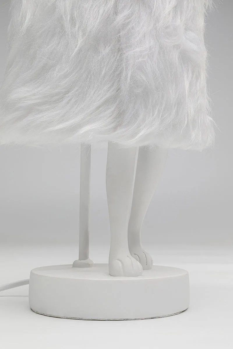 Rabbit Fur Animal Table Lamp