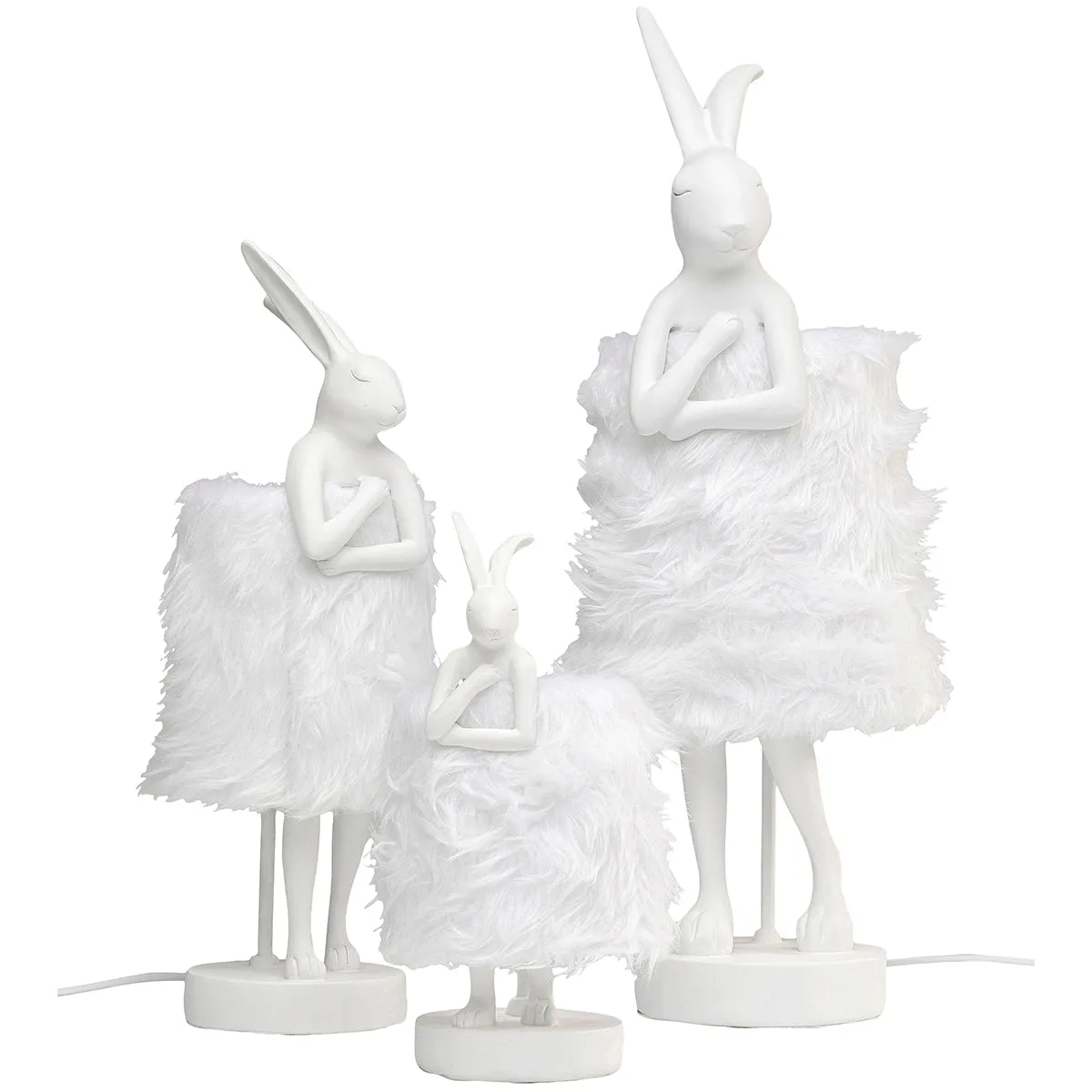 Rabbit Fur Animal Table Lamp