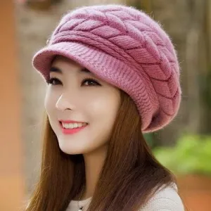 Rabbit Fur Autumn And Winter Casual Warm Knitted Winter Beanie