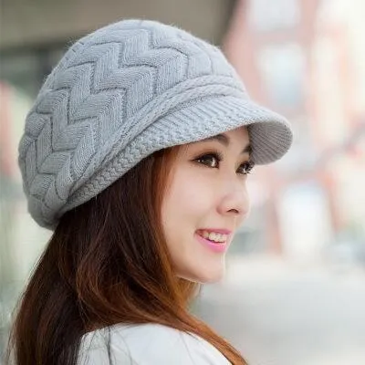 Rabbit Fur Autumn And Winter Casual Warm Knitted Winter Beanie