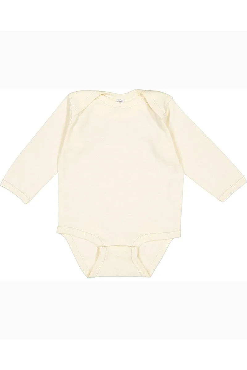 Rabbit Skins 4411: Infant Long-Sleeve Baby Rib Bodysuit