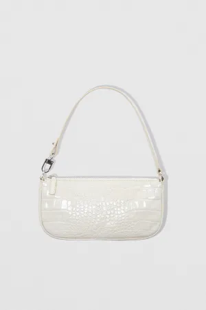 Rachel Cream Croco Embossed Leather