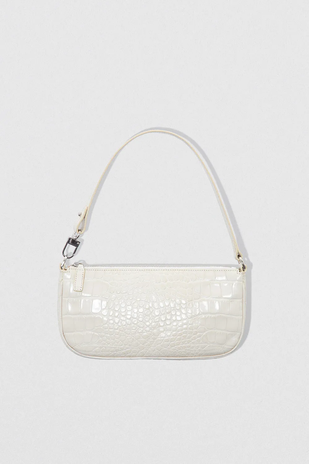 Rachel Cream Croco Embossed Leather