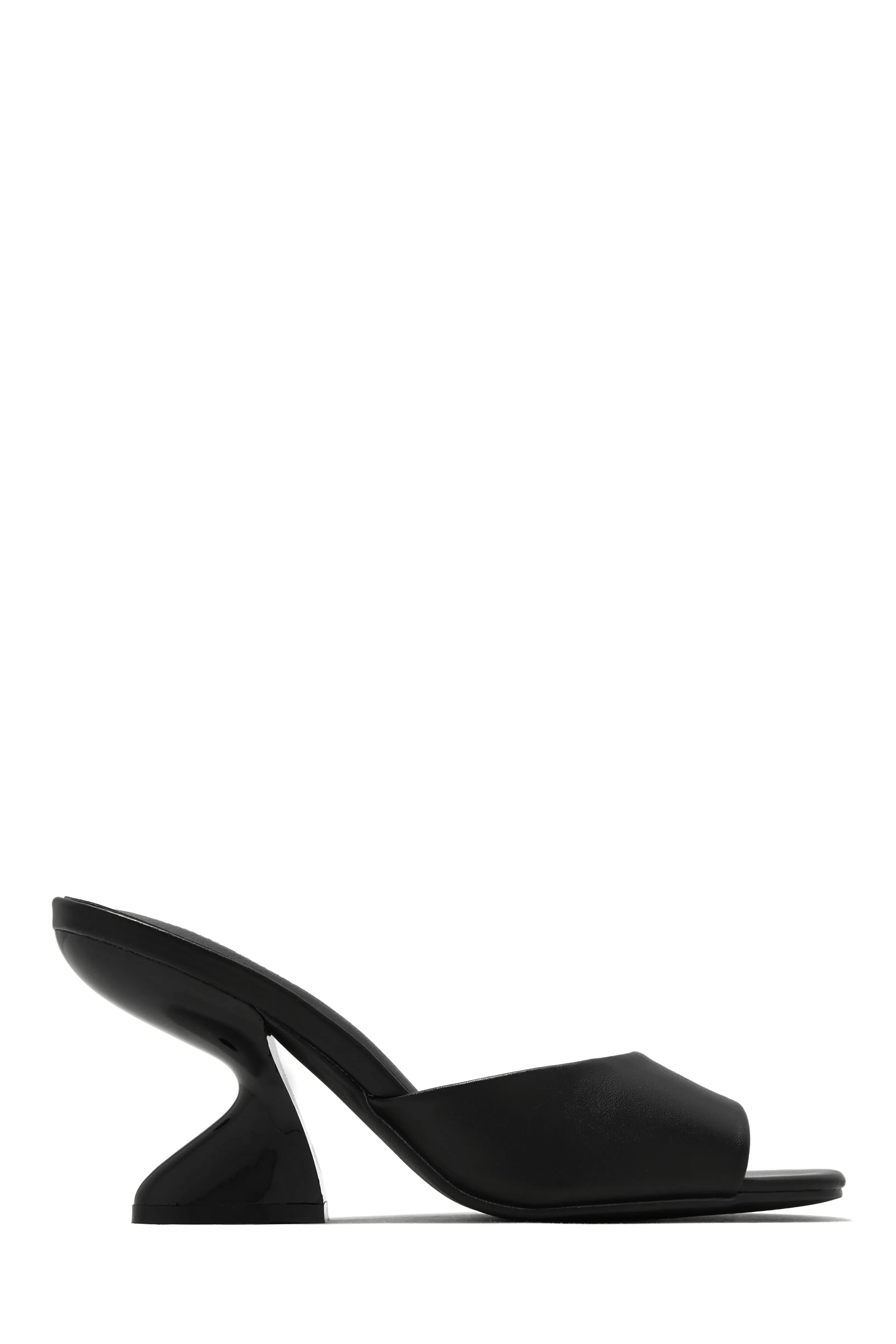 Racquel Mid Heel Mules - Black