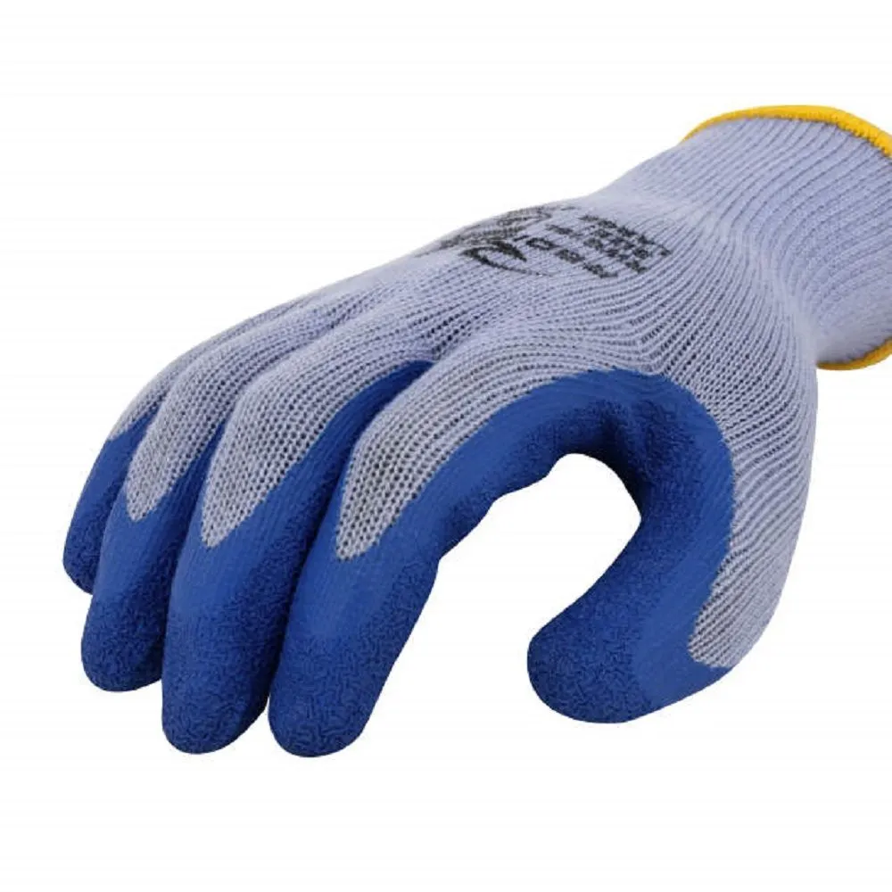 Radians RWG16 Crinkle Latex Palm Coated Glove, Box of 12 Pairs