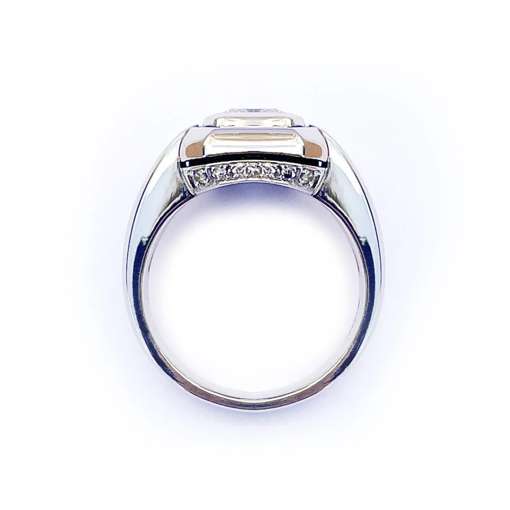 Radiant Cut Diamond and Platinum Ring