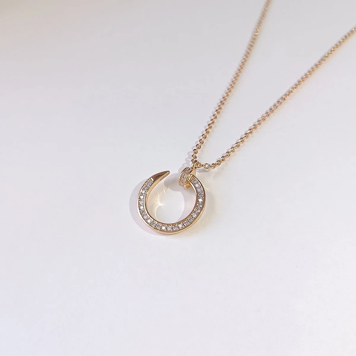 Radiant Nail Necklace in 14k Gold Over Sterling Silver