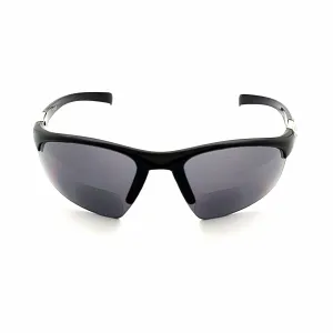 Radical Half Rim Sport Wrap Inner Bifocal Reading Sunglasses