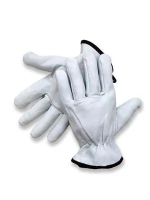 Radnor Small Premium Goatskin Unlined Drivers Gloves With Keystone Thumb, Slip-On Cuff, Color-Coded Hem And Shirred Elastic Back