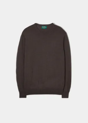 Radstone Men's Merino Wool Jumper in Dark Brown - Regular Fit