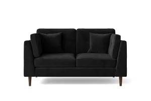 Ragusa 2 Seater Sofa Black Velvet