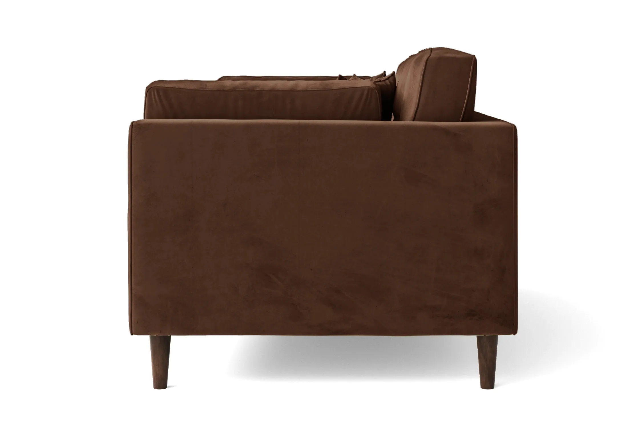 Ragusa 2 Seater Sofa Coffee Brown Velvet