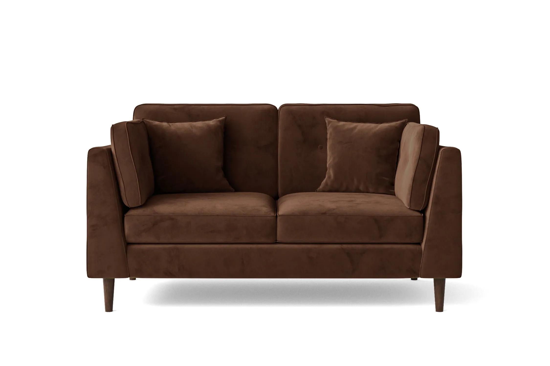 Ragusa 2 Seater Sofa Coffee Brown Velvet