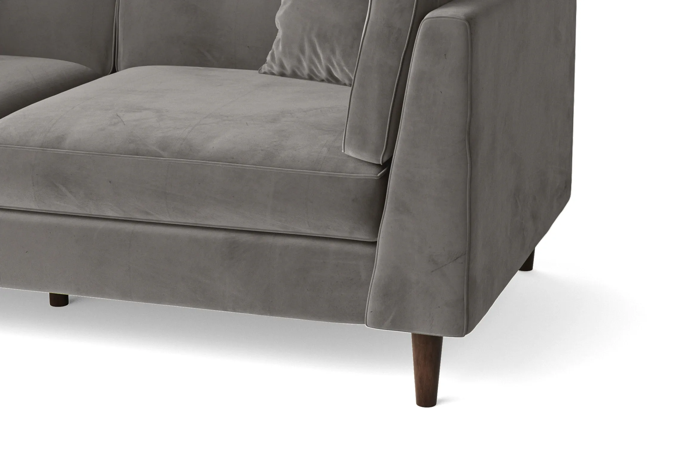 Ragusa 2 Seater Sofa Grey Velvet