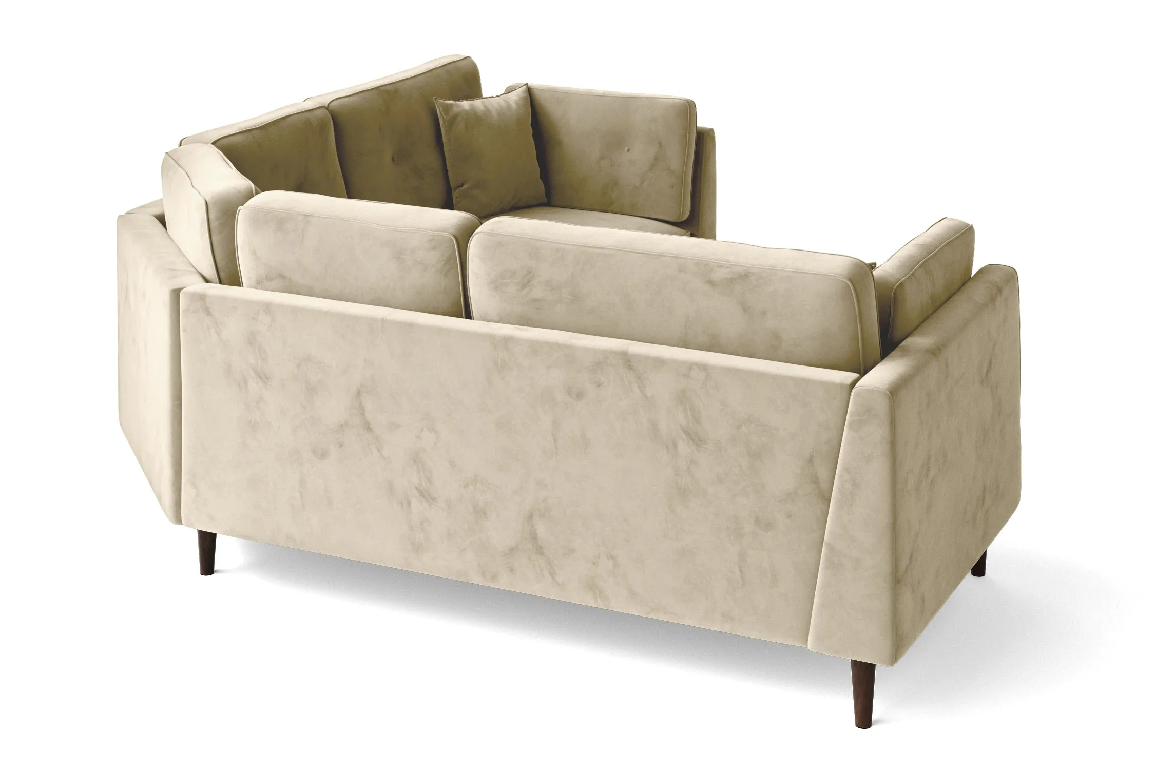 Ragusa 3 Seater Corner Sofa Cream Velvet