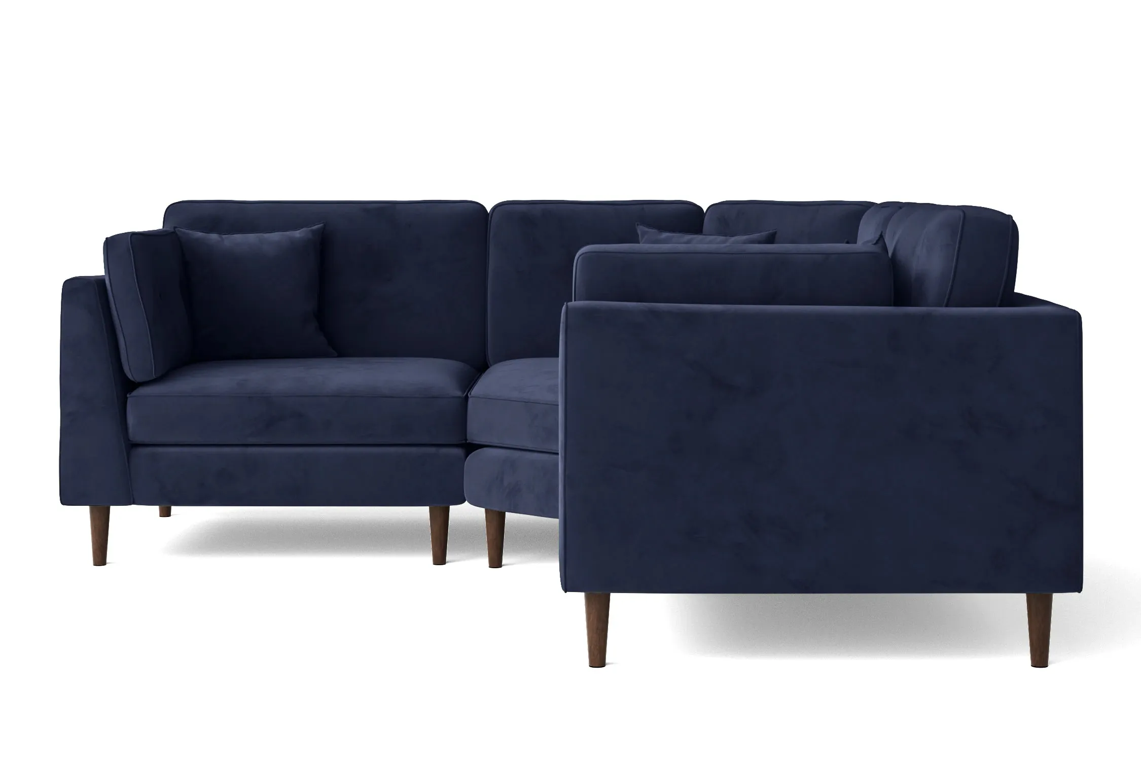 Ragusa 3 Seater Corner Sofa Dark Blue Velvet