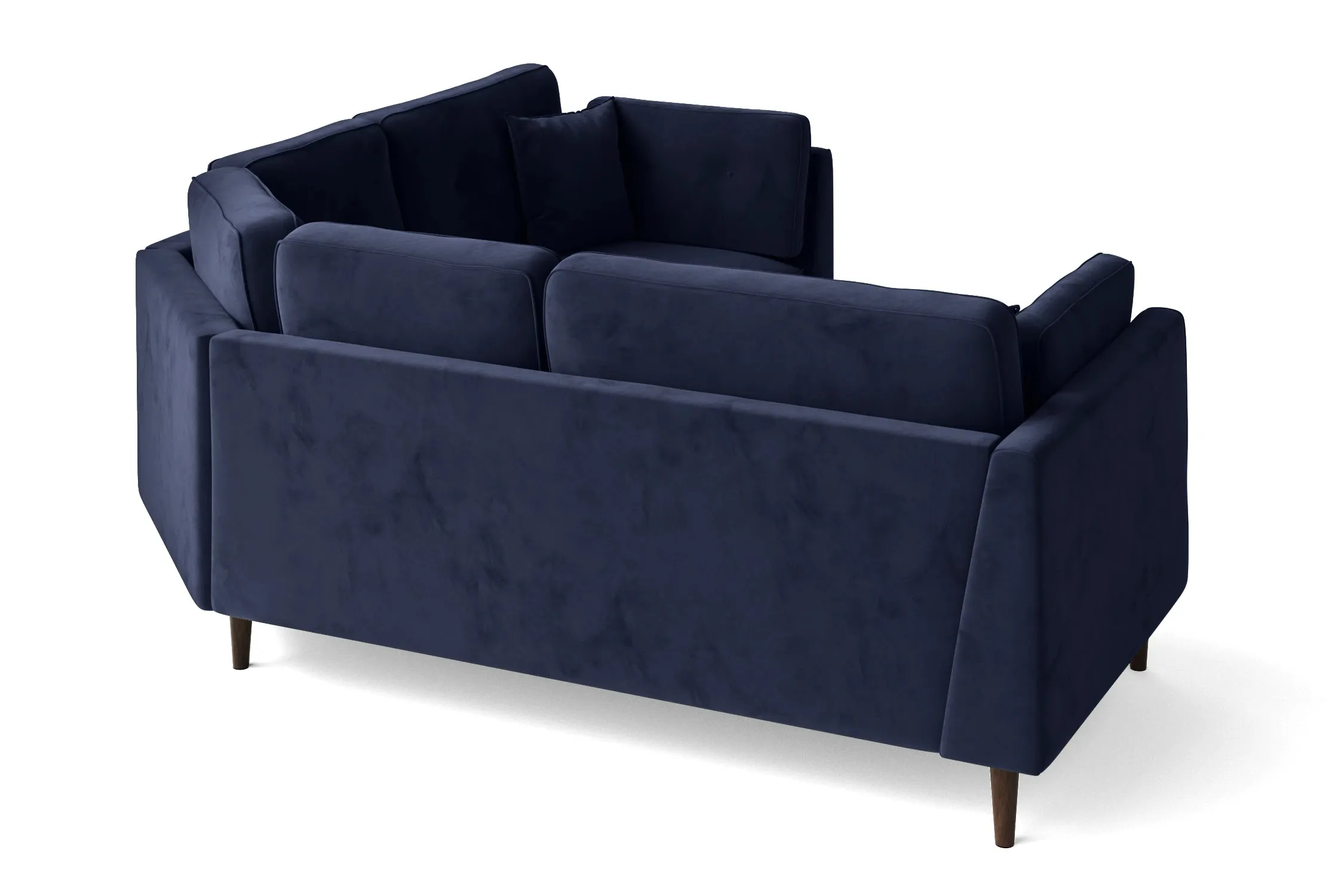 Ragusa 3 Seater Corner Sofa Dark Blue Velvet