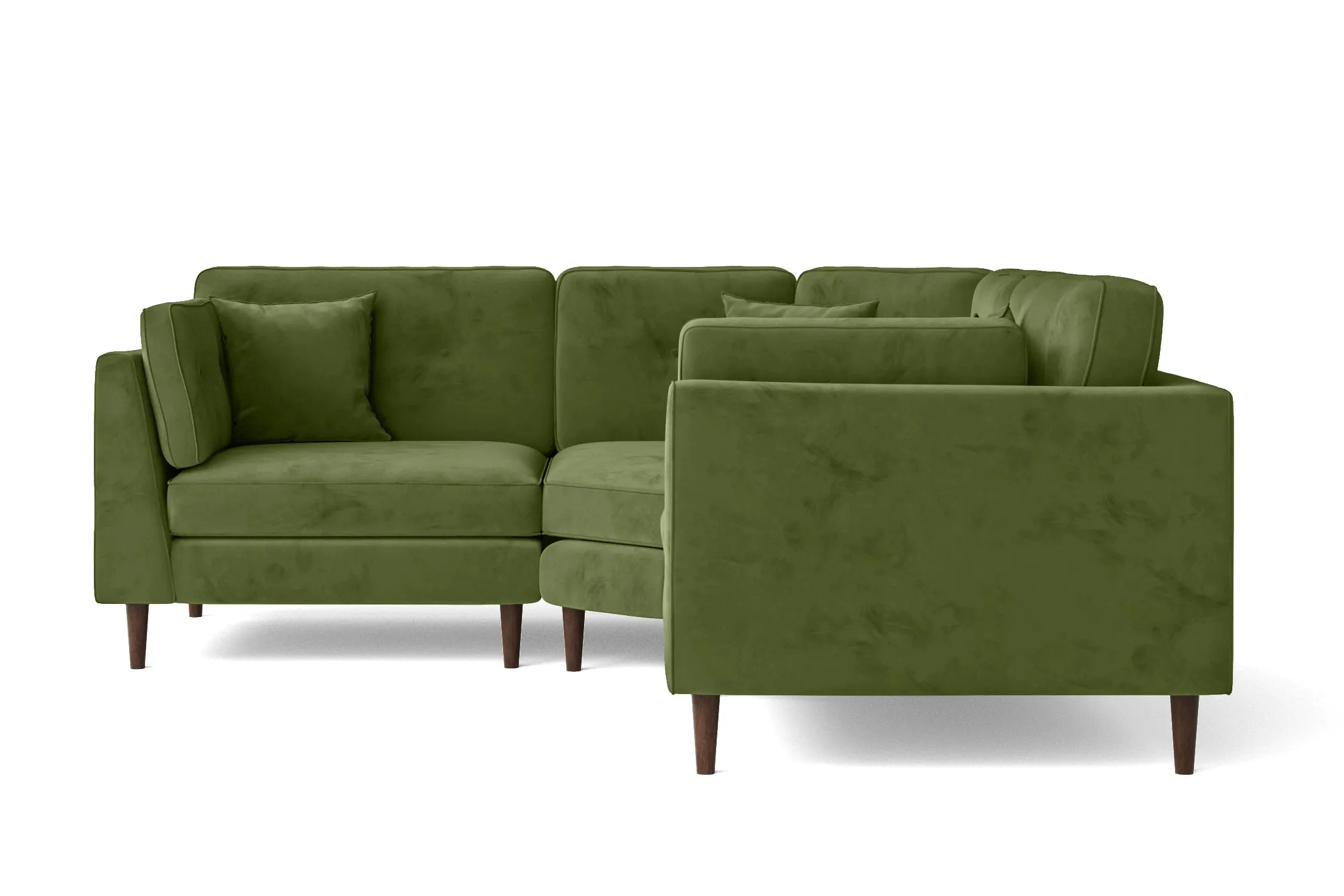 Ragusa 3 Seater Corner Sofa Lime Velvet