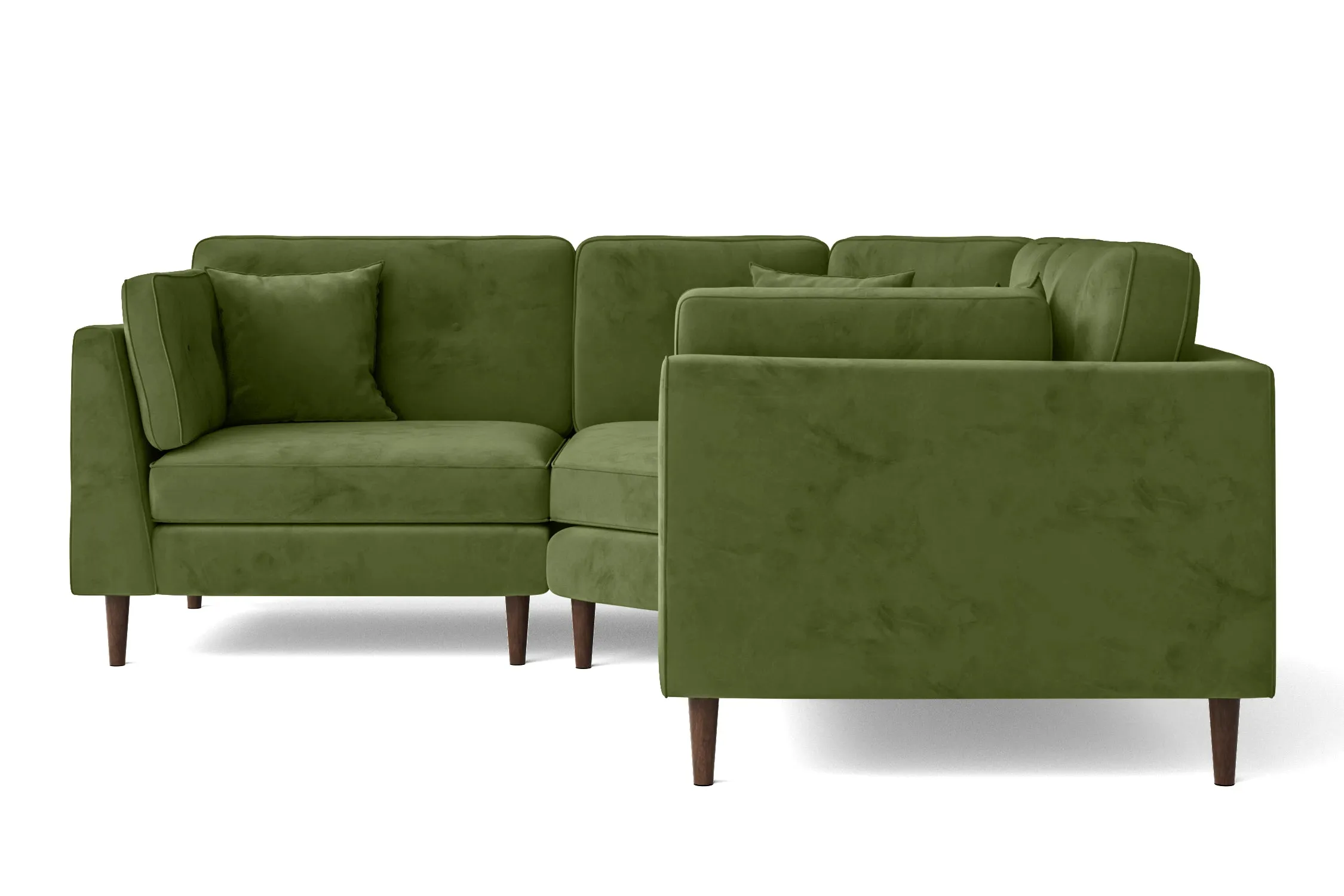 Ragusa 3 Seater Corner Sofa Lime Velvet