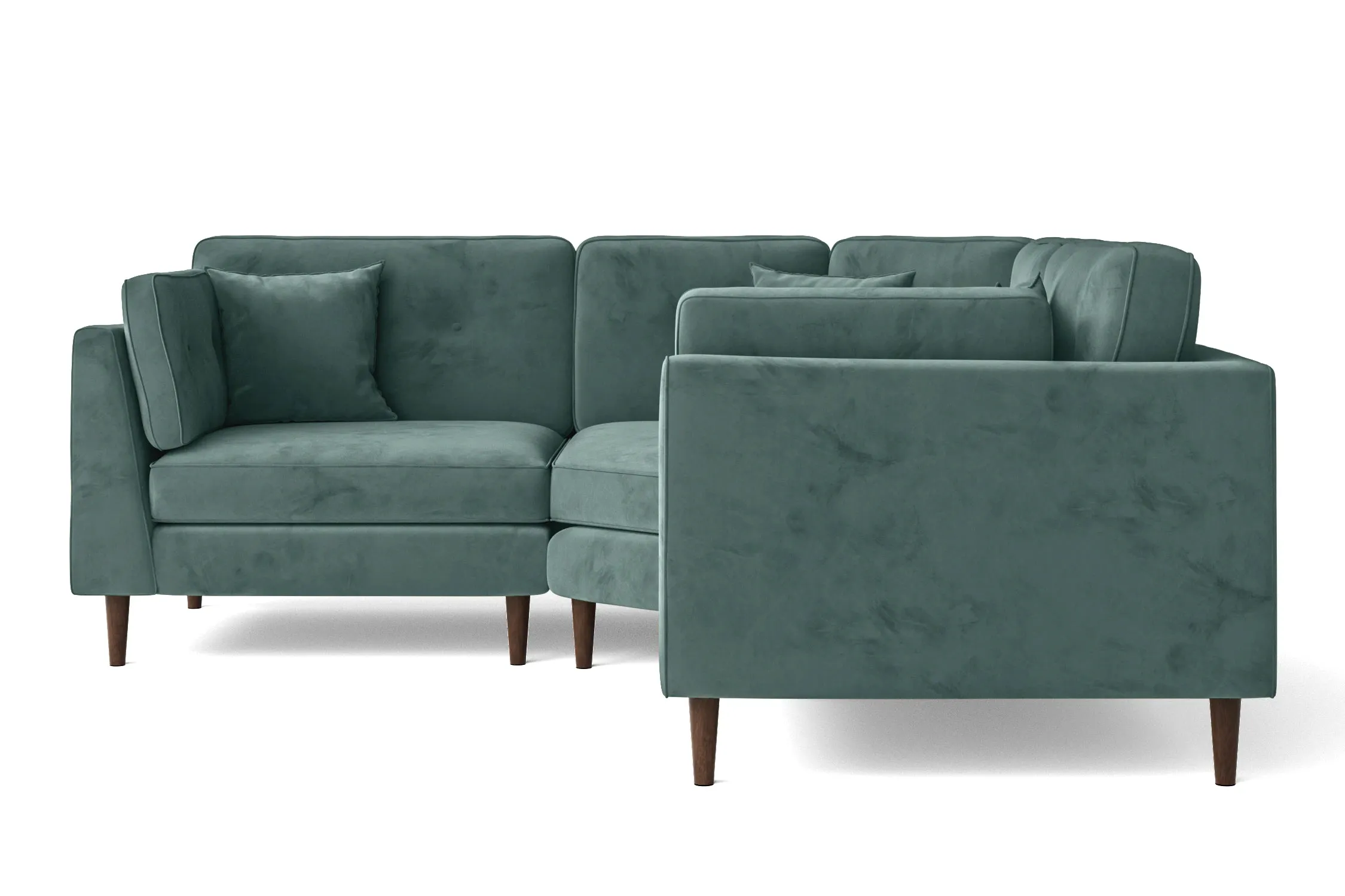 Ragusa 3 Seater Corner Sofa Teal Velvet