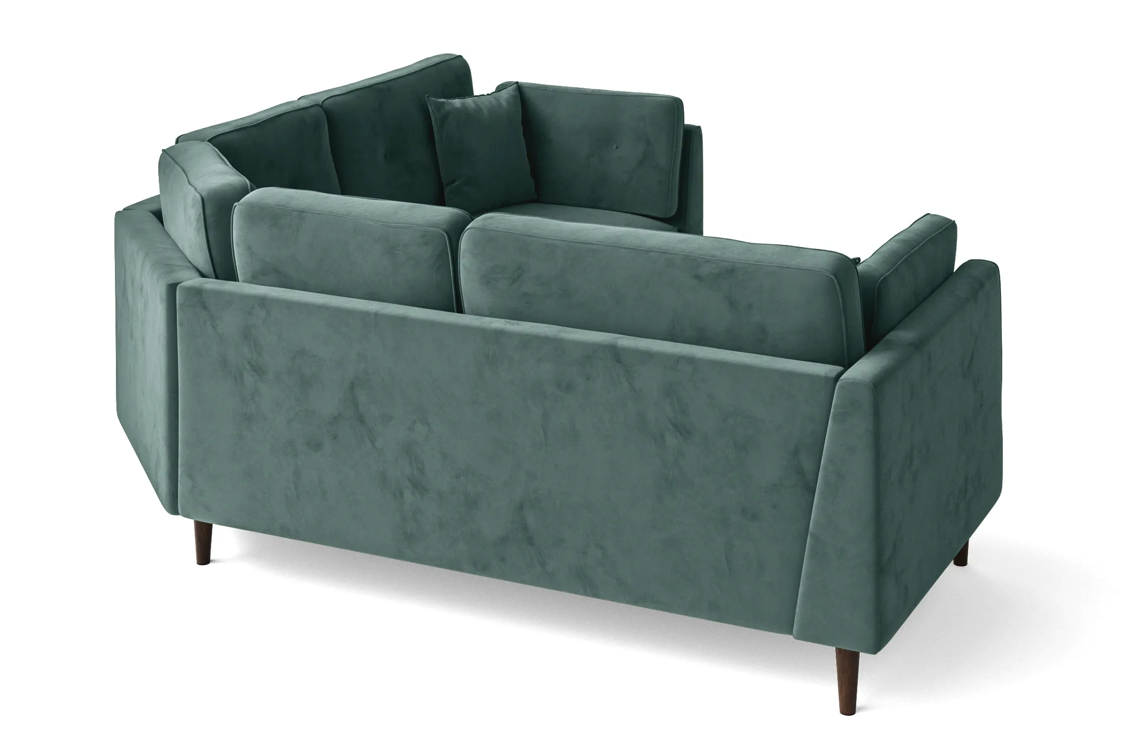 Ragusa 3 Seater Corner Sofa Teal Velvet