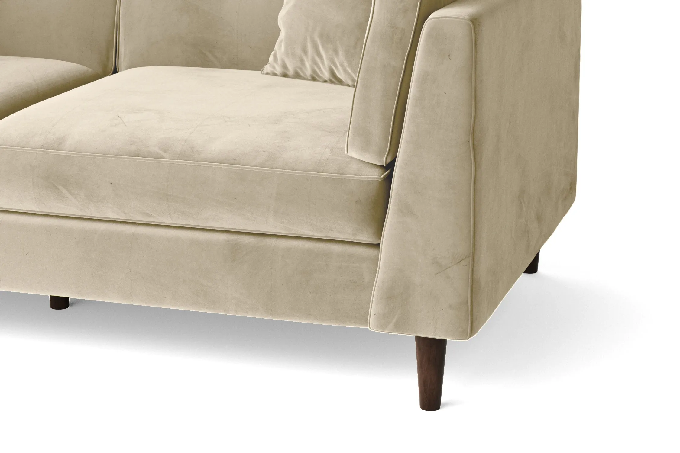 Ragusa 3 Seater Sofa Cream Velvet